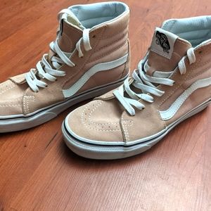 Pink suede sk8t-hi vans